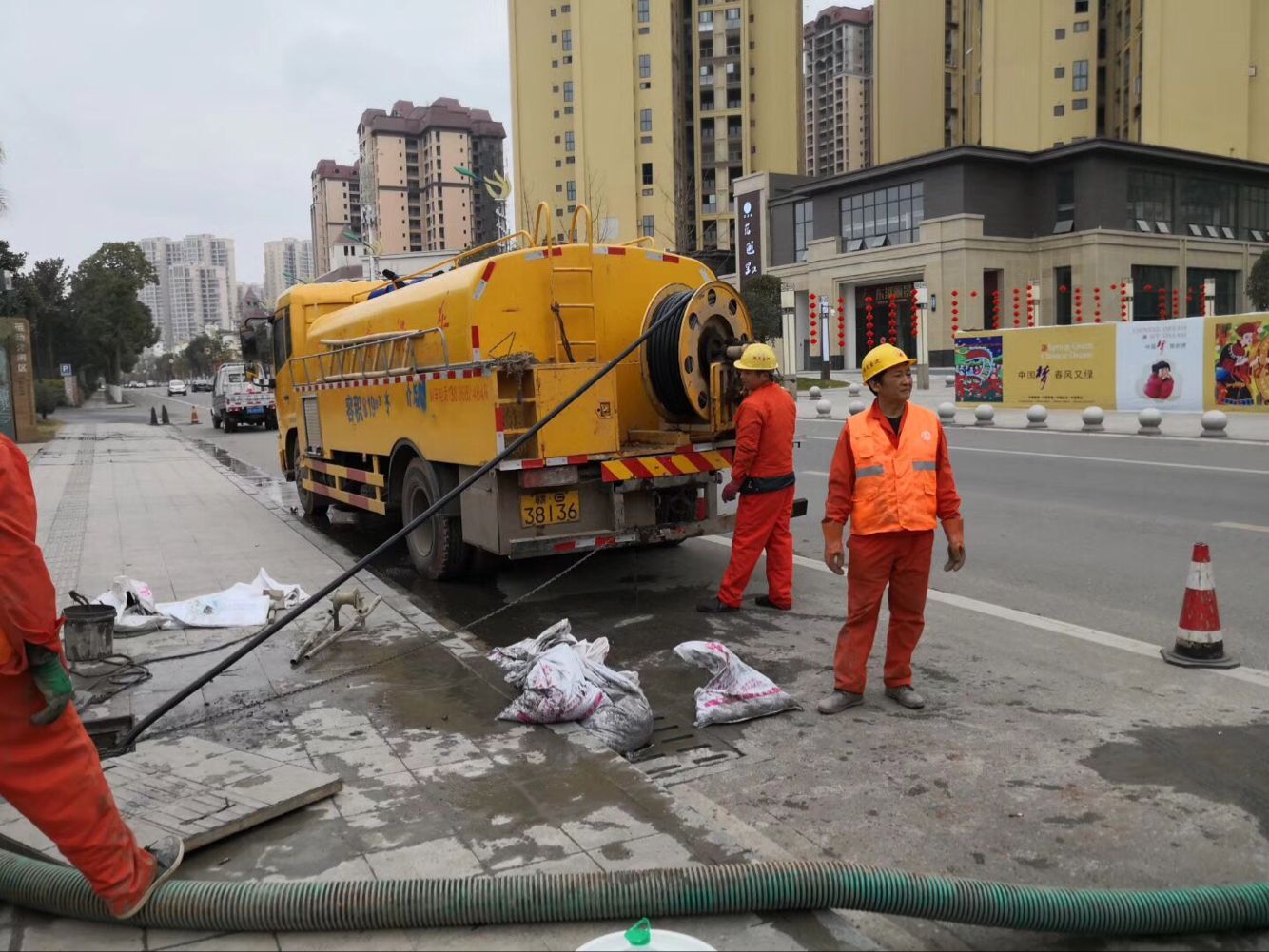 张金镇排污管道清淤-管道清洗